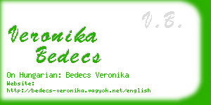 veronika bedecs business card